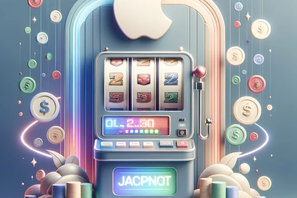 Gewinnmoment an einem Online-Spielautomaten mit Jackpot-Anzeige